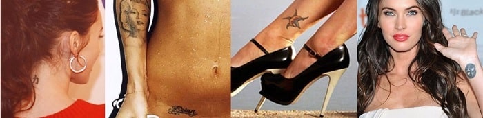A picture of Megan Fox' tattoos.